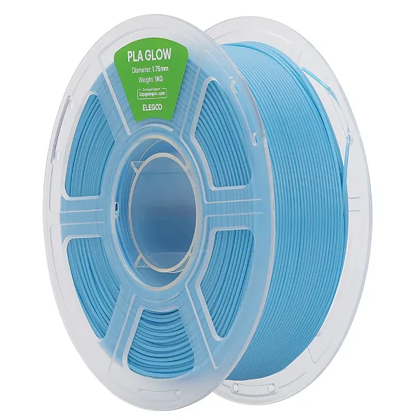 Filamento Elegoo PLA Glow Azul (Acende no Escuro) 1kg