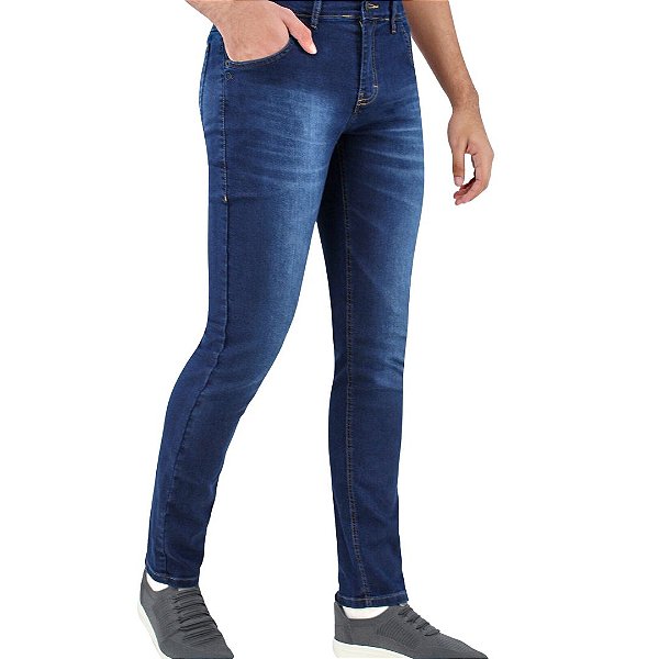 Calça Jeans Ogochi Concept Slim Masculina - Azul