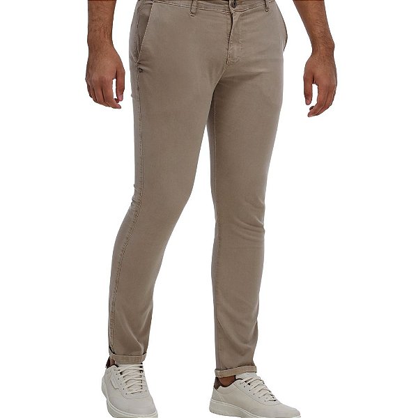 Calça Ogochi Essencial Slim Color - Bege