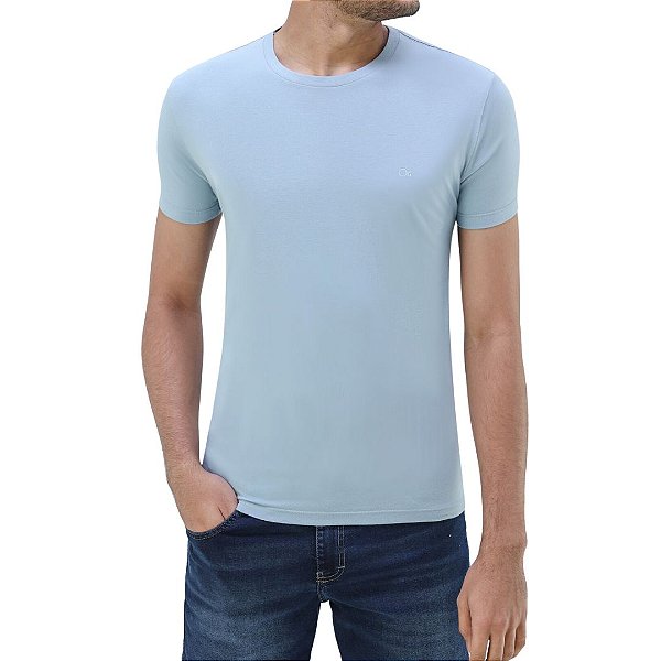 Camiseta Ogochi Essencial Slim Masculina Azul Claro