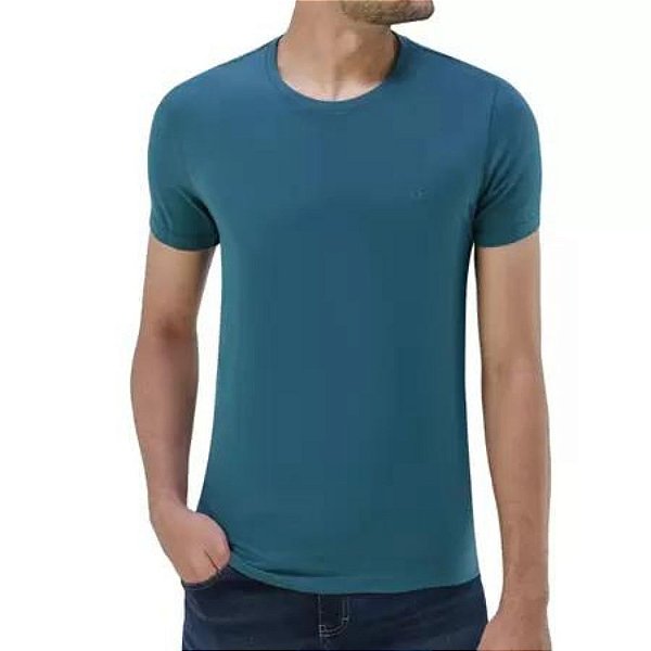 Camiseta Ogochi Essencial Slim Masculina Verde Escuro