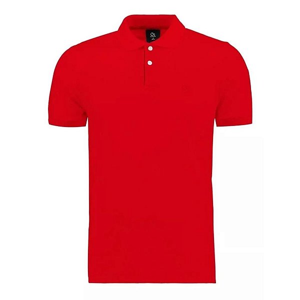 Camiseta Gola Polo Ogochi Casual Slim Masculina Vermelha