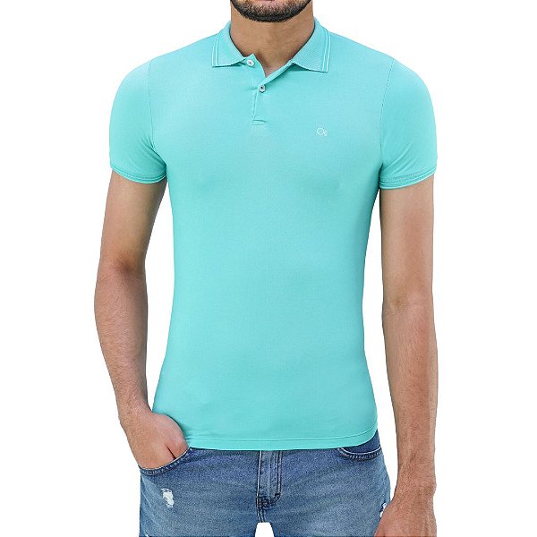 Camiseta Ogochi Gola Polo Casual Slim Masculina 7484025-0063