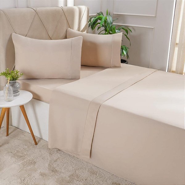 Jogo de Cama Serenita Casal Areia