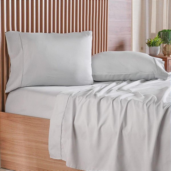 Jogo de Cama Serenita Casal Cinza