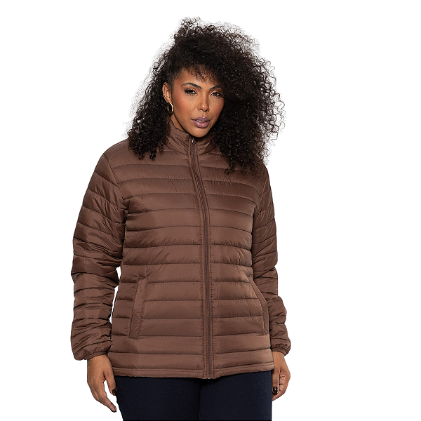 Jaqueta Puffer Plus Size Feminina Crocker Poliamida Inverno