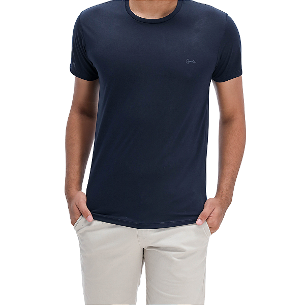 Camiseta Ogochi Essencial Slim Masculino Azul Marinho