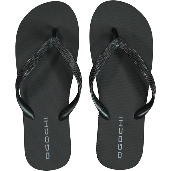 Chinelo Ogochi Casual Básico Sintético Preto