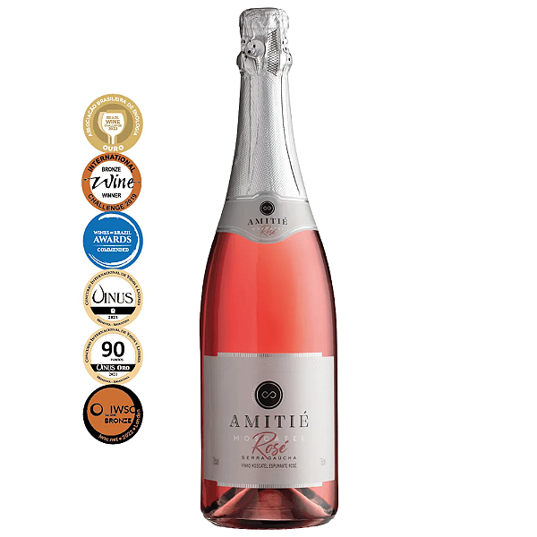 Espumante Amitié Moscatel Rosé Premium 750ml