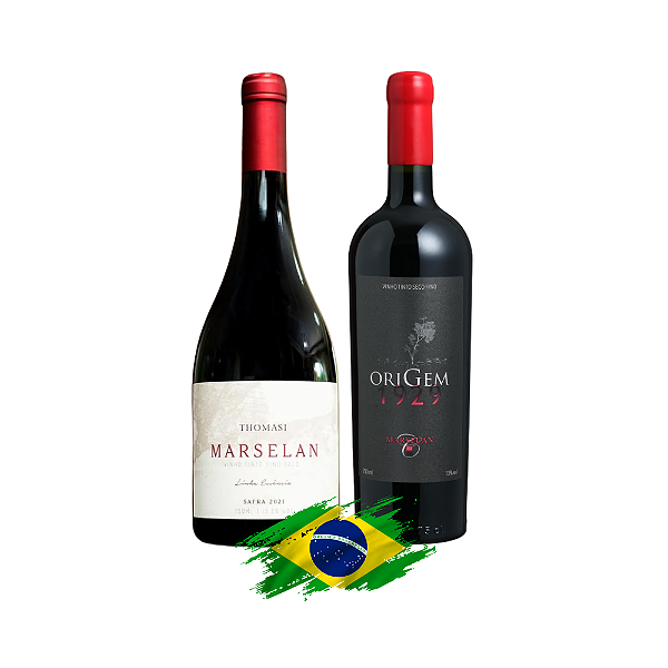Kit Duplo Vinhos Tinto Marselan - 2 Unidades