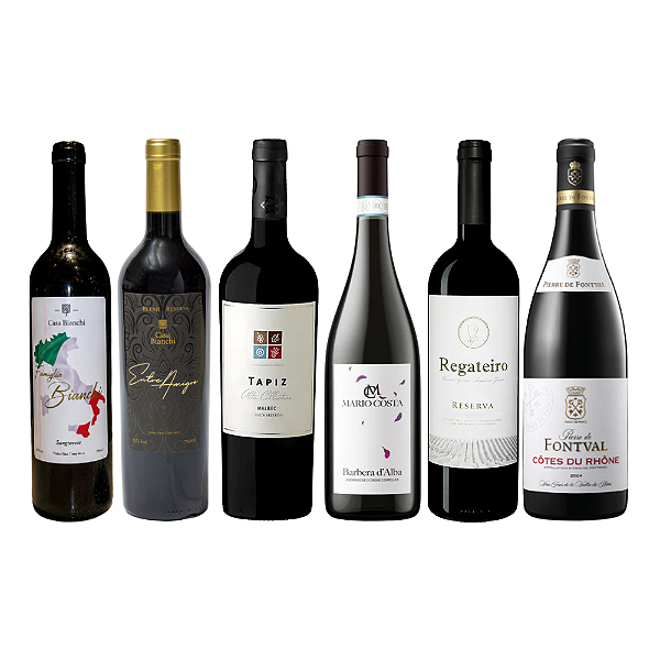Kit Novos Vinhos Tintos - 6 Unidades