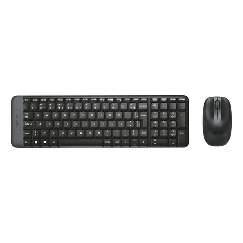 Combo Teclado E Mouse Sem Fio Logitech Mk220 Layout Abnt2
