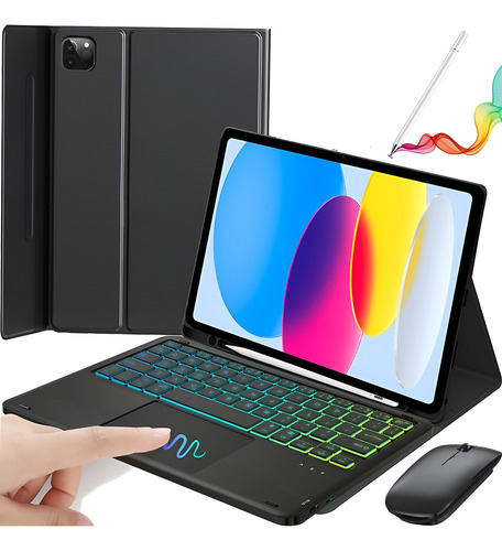 Capa Para Tablet Samsung A9+ 11  + Teclado Touch Bluetooth