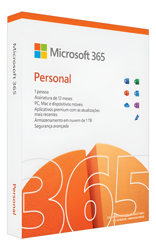 Microsoft 365 Personal Office 365 Apps 1tb - 1 Usuário Assin