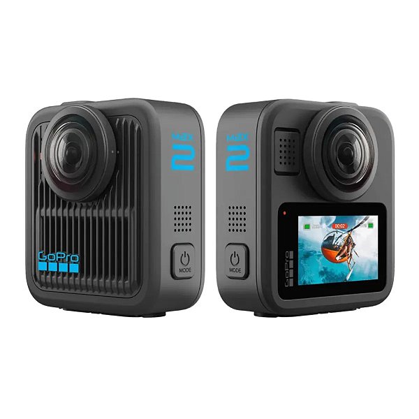 Câmera GoPro MAX 2 360 2025 16MP 5.6K Vídeo 360 5.6K, 4K, Foto 360, GPS, Live 1080p