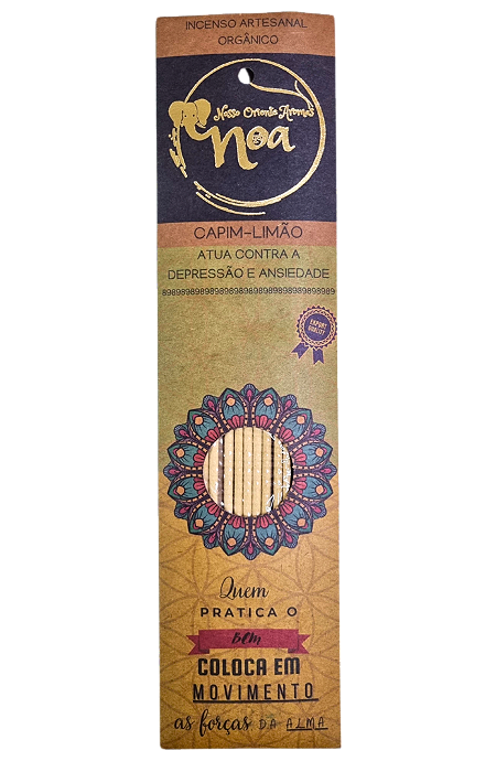 Incenso Artesanal Orgânico NOA ( Capim Limão)