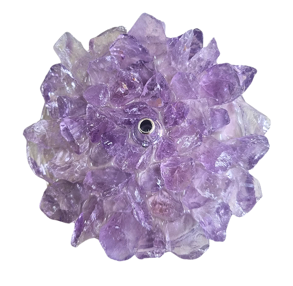 Incensário Redondo Pedra Ametista