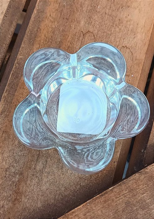 Porta Vela Vidro Flor