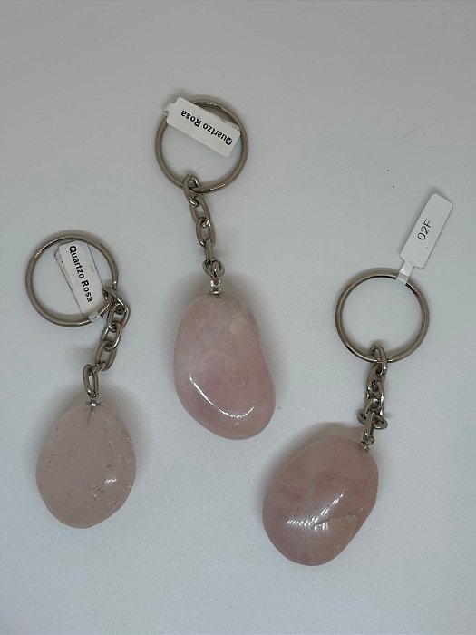 Chaveiro Quartzo Rosa