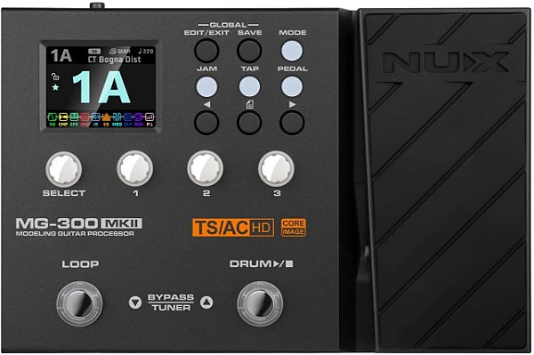 PEDALEIRA PARA GUITARRA E BAIXO NUX MG300 MKII