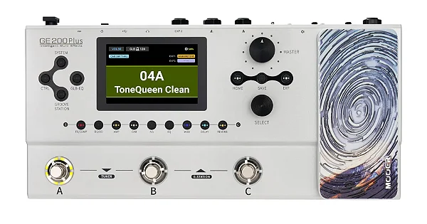 PEDALEIRA PARA GUITARRA E BAIXO MOOER GE200 PLUS