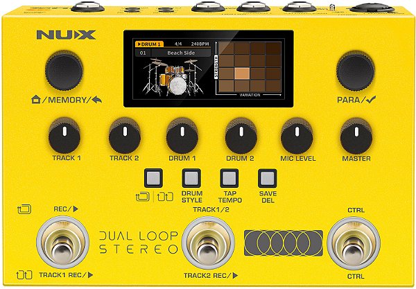 Pedal Looper Avançado Nux Dual Loop Stéreo