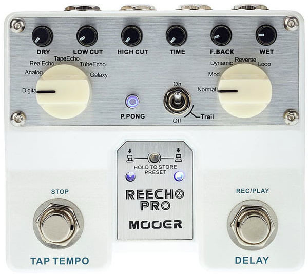 Delay Avançado – Mooer Twin Reecho Pro – TDL1 - 6 Tipos e 4 Modos
