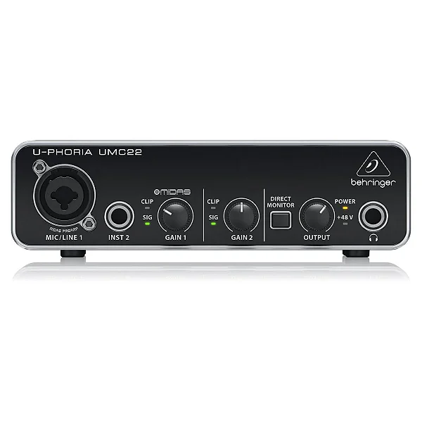 Interface de Áudio 2 canais - Behringer UMC22