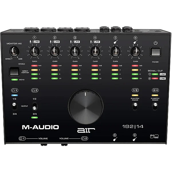 Interface de Áudio USB de 8 Canais com MIDI IN/OUT – M-AUDIO AIR 192|14