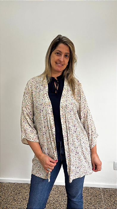 KIMONO VISCOSE FLORZINHAS G