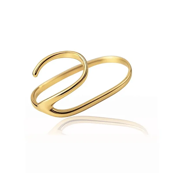 ANEL ENLAÇADOS DUPLO BANHADO A OURO 18K