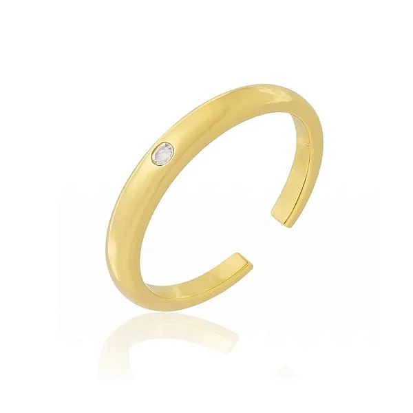 ANEL PEQUENA ESTRELA AJUSTÁVEL BANHADO A OURO 18K