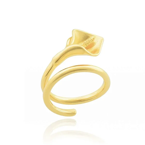 ANEL COPO DE LEITE BANHADO A OURO 18K