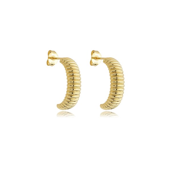 BRINCO ARGOLA MANU BANHADO A OURO 18K