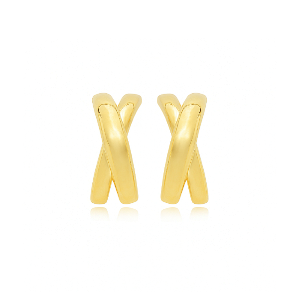 BRINCO ENLACE X BANHADO A OURO 18K