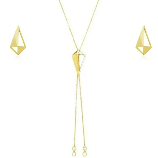 BRINCO PIPA VAZADO BANHADO A OURO 18K