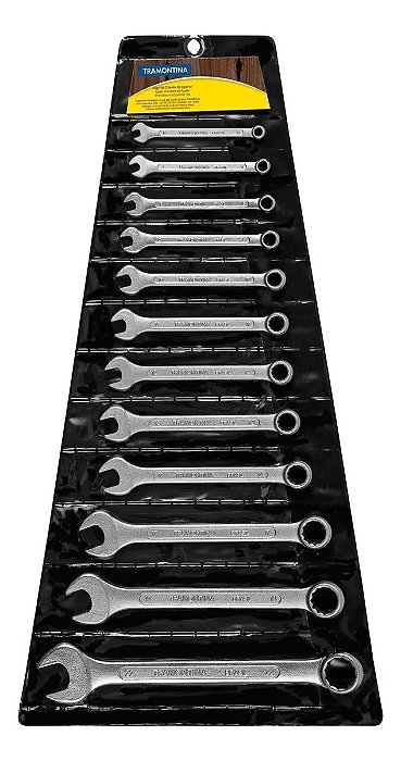 KIT CHAVE COMBINADA 12PCS TRAMONTINA ALTA RESISTENCIA