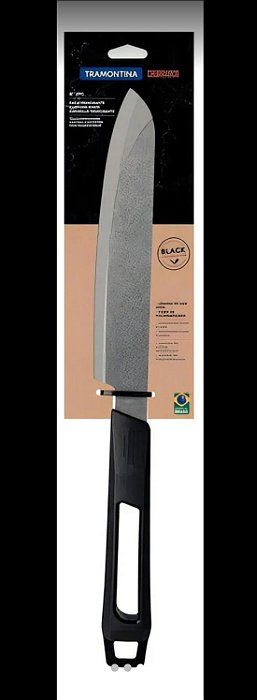 FACA TRINCHANTE INOX 8 PRETA TRAMONTINA