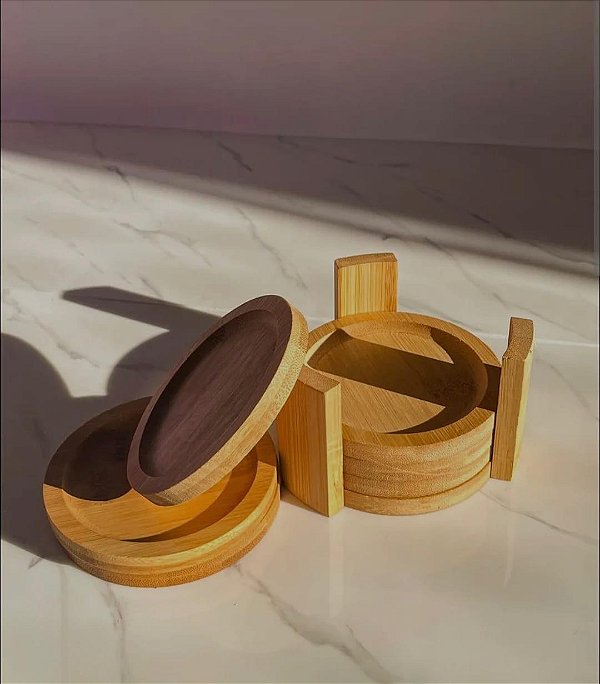 Porta-Copos Redondo com Suporte – 11cm x 7cm x 7cm