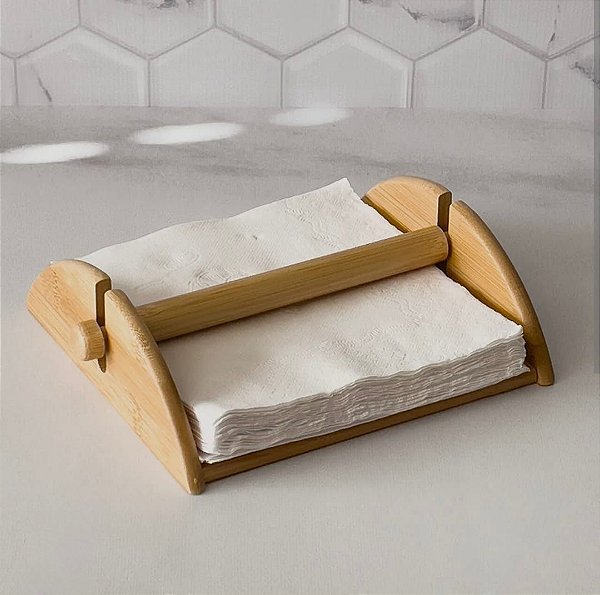 Porta-Guardanapo Ecokitchen em Bambu – 19x17,8x5,8cm | Mimos