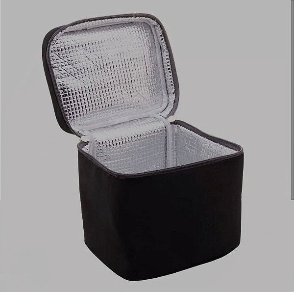 BOLSA TERMICA SUPERFICIE EXTERIOR C/FOLHAS DE PLASTICO E POLIESTER C/ ALCA EASY LIFE PRETA