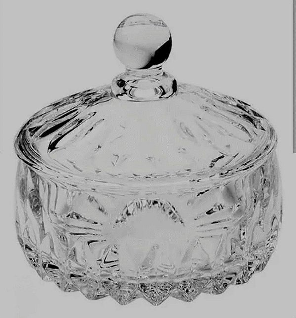 POTICHE DECORATIVO CRISTAL DE CHUMBO LOUISE 14X14CM