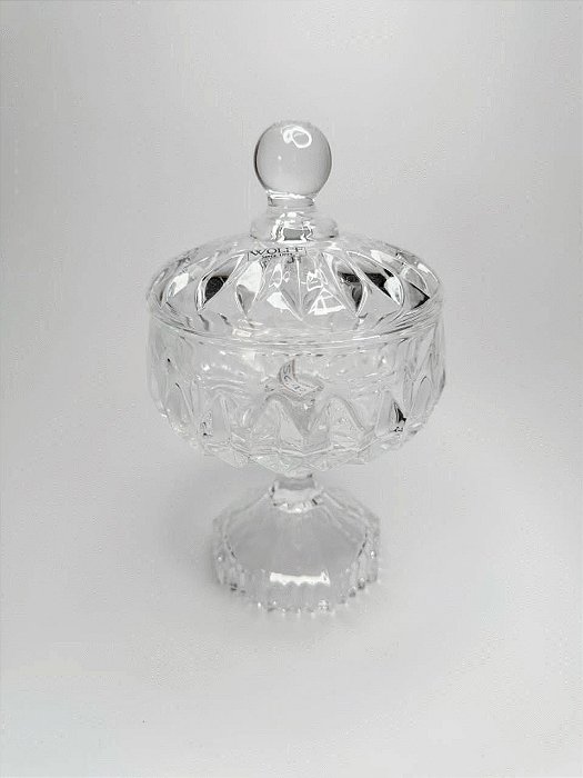 POTICHE DECORATIVO CRISTAL DE CHUMBO C/PE LOUISE 11X18CM