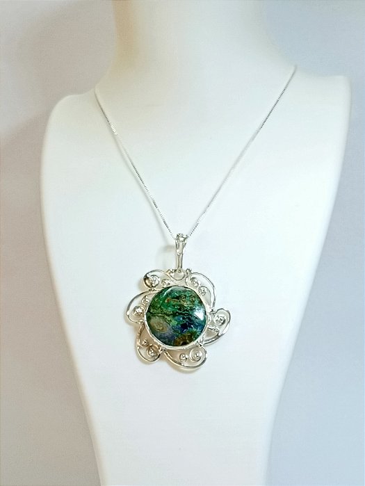 Pingente Arabesco Azurita