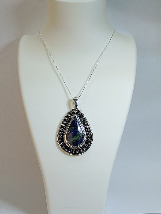 Pingente Gota Azurita