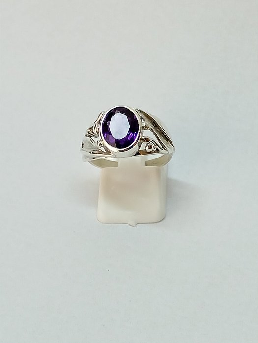 Anel Ametista Facetada