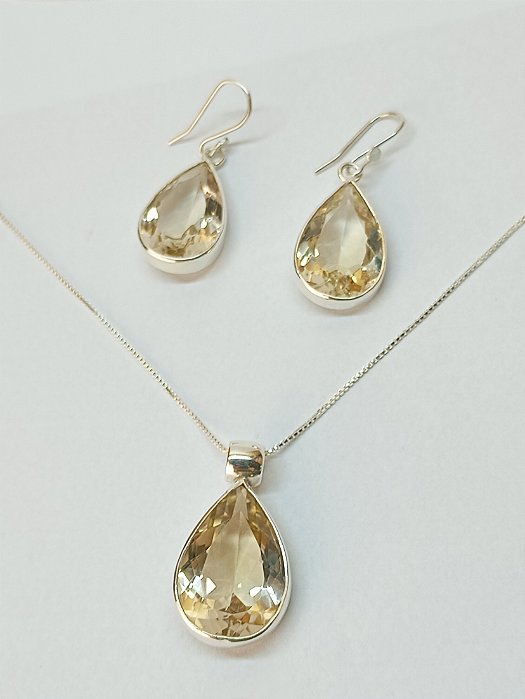 Conjunto Citrino Gota Mix