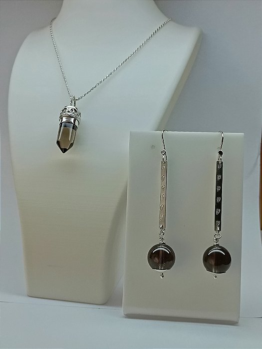 Conjunto Quartzo Fumê Longo