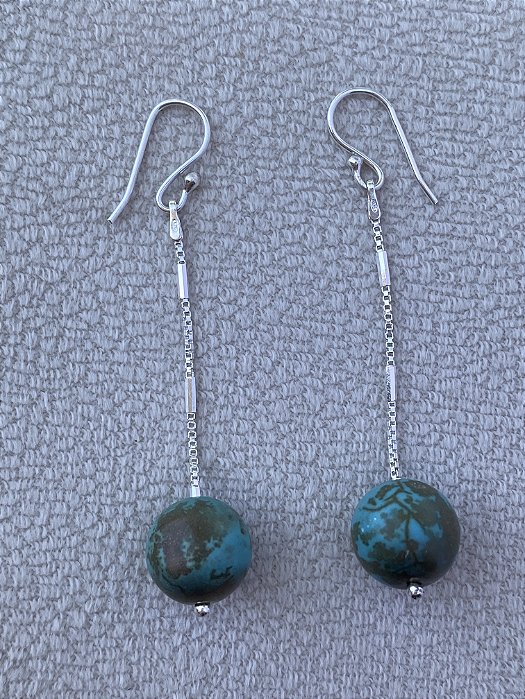 Brinco Turquesa Bola