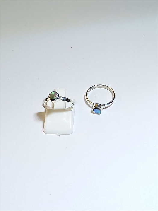 Anéis Abalone Minimalista